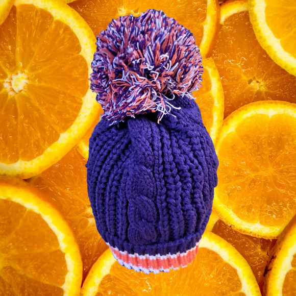 New 47  Clemson Tigers Orange and Purple‎ Pom Pom Knit Hat - Picture 3 of 5